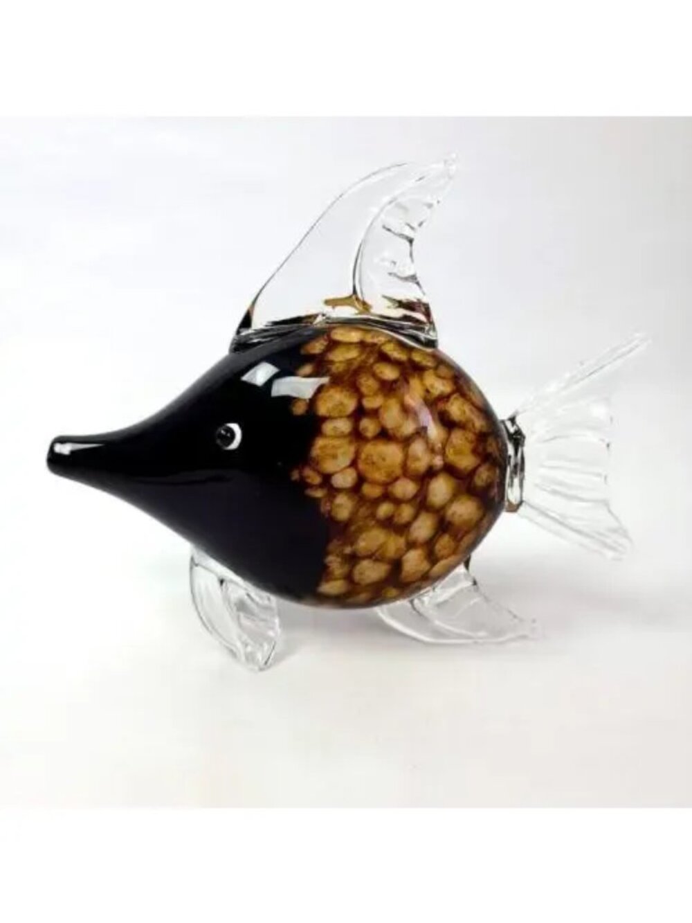 Early 21st Century Tortoiseshell Art Glass Fish Sculpture